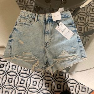 Zara High Rise Denim Shorts